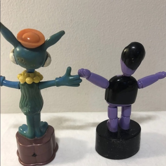 Rare TM Toys Collapsable Push Bottom Vintage Bunny Toy Hong Kong & Frankenstien - Picture 7 of 12